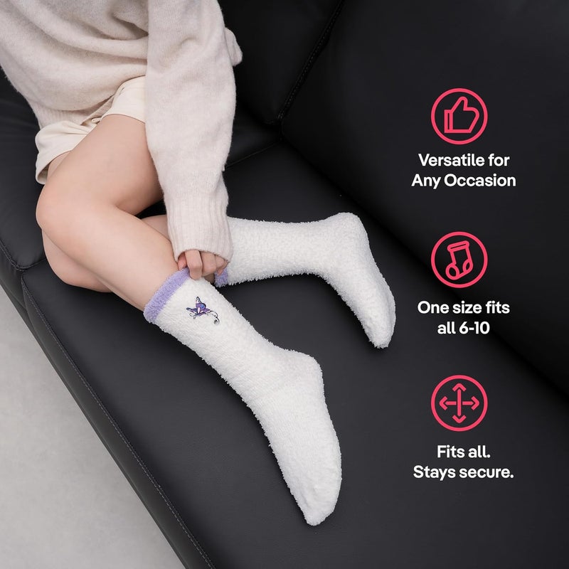 CoolMate Store GLOBAL Fuzzy Socks for Women Valetines Gift Box, Cozy, Soft, Stocking Stuffers, Comfy Cloud-Like Socks for Spa,Home - Image 5